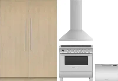5 Piece Package Includes Refrigerator, Freezer, Range, Hood And Dishwasher